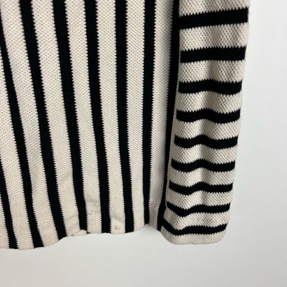 NWT Rebecca Minkoff Kiki Knit Skirt Black Cream Stripes women’s size L - Picture 7 of 12